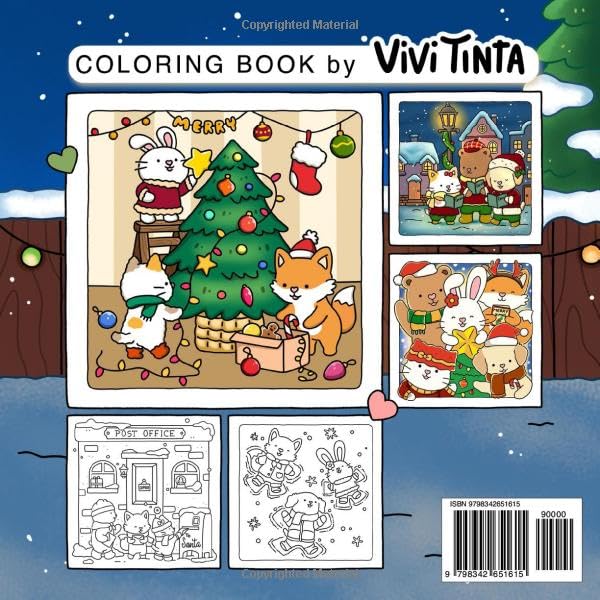Pre Order Fuzzy Hygge: Christmas Vibes Coloring Book - Vivi Tinta