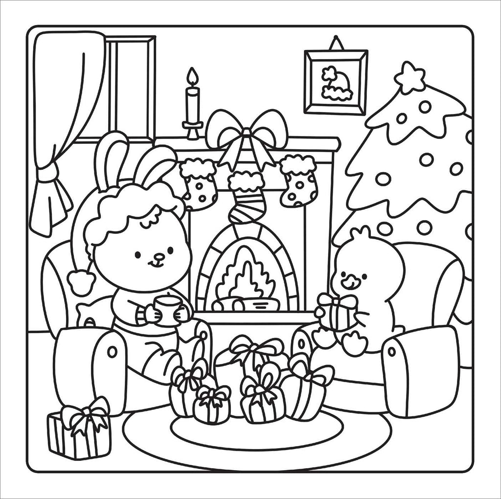 Pre Order-Christmas Cuties Cozy Coloring- Elena Aiello