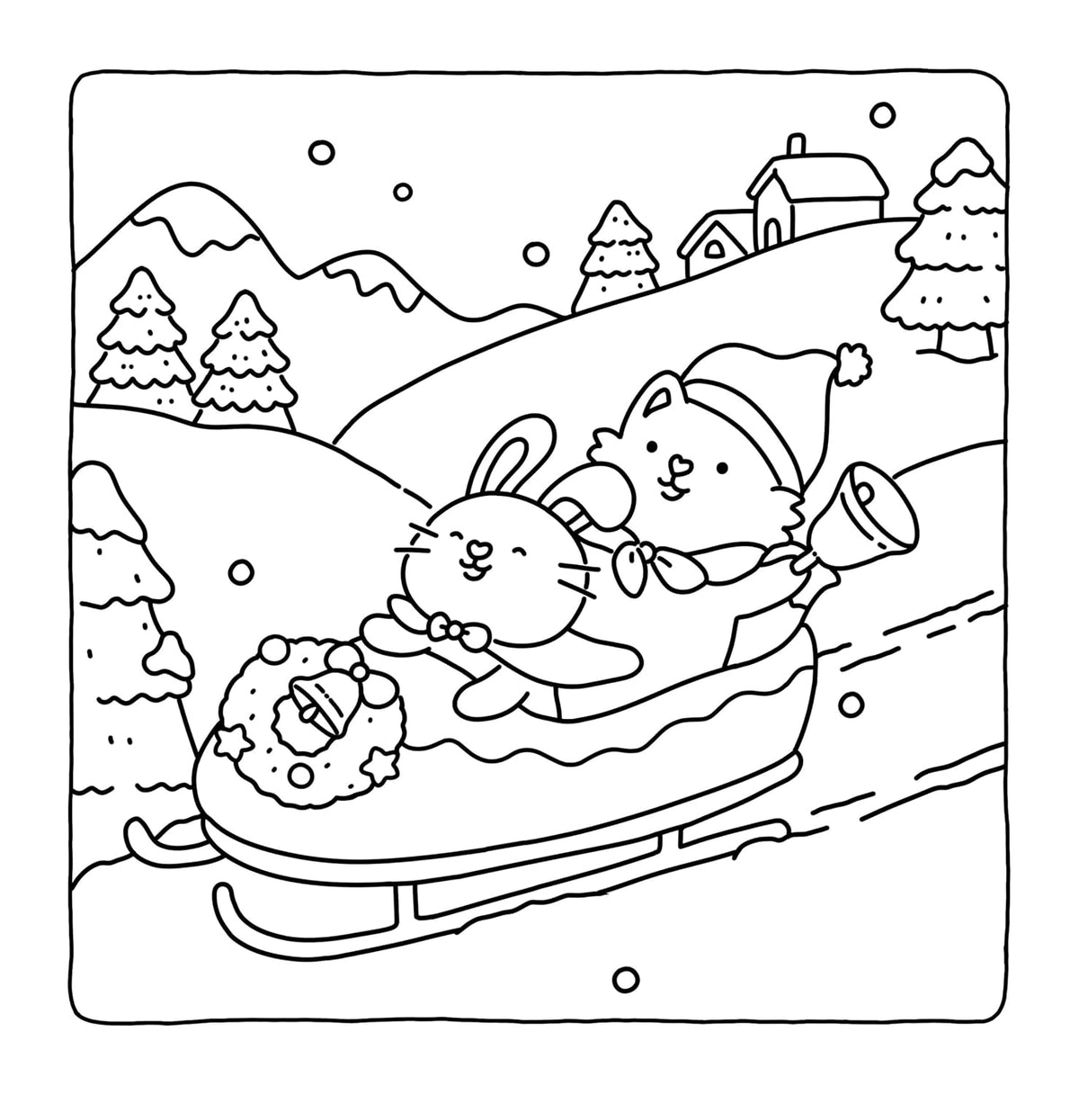 Pre Order Fuzzy Hygge: Christmas Vibes Coloring Book - Vivi Tinta