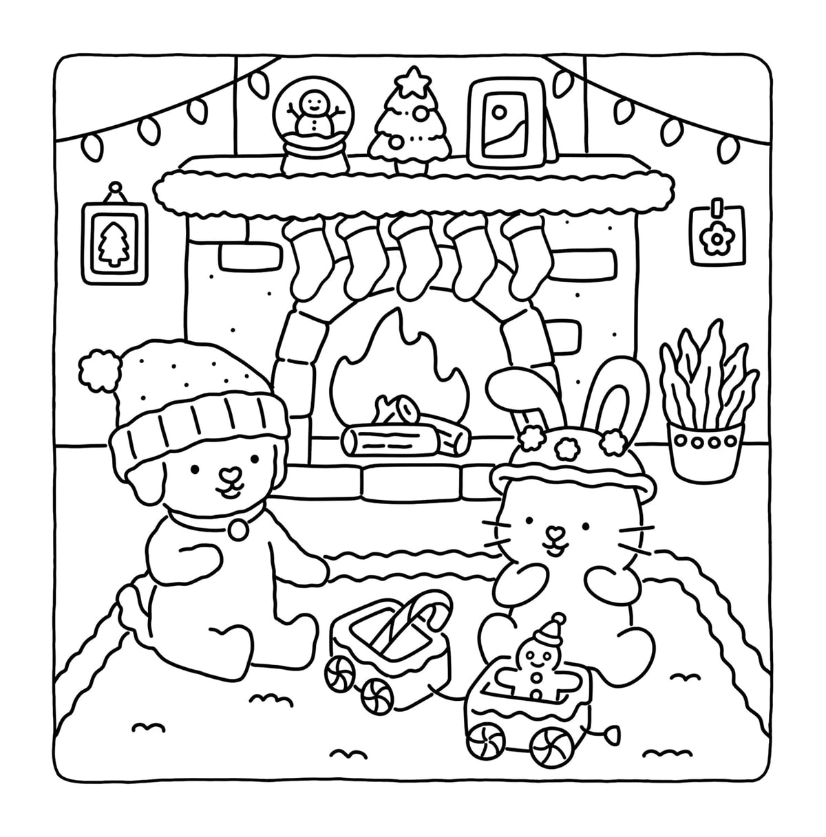 Pre Order Fuzzy Hygge: Christmas Vibes Coloring Book - Vivi Tinta
