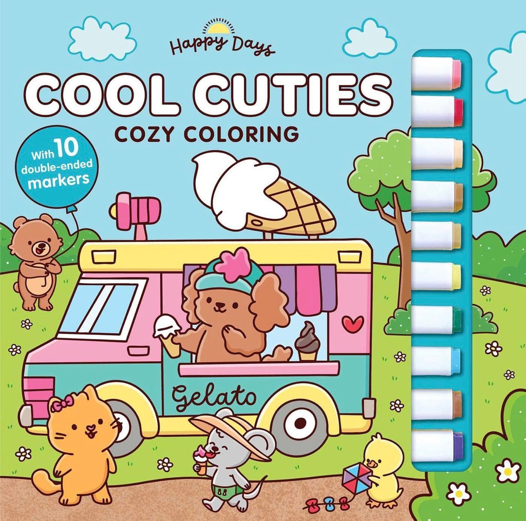 Cool Cuties Coloring Books con 10 Alcohol Markers