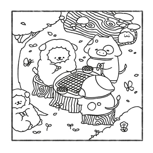 Cherry Lam Cute and  relaxing Coloring Book