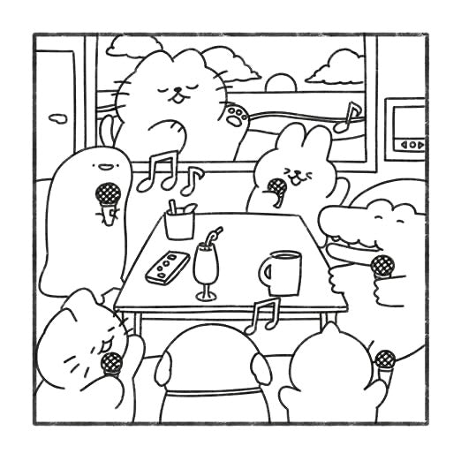 Cherry Lam Cute and  relaxing Coloring Book