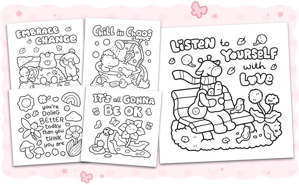 Cozy Vibes: Coloring Book for Adults and Kids-Coco Wyo